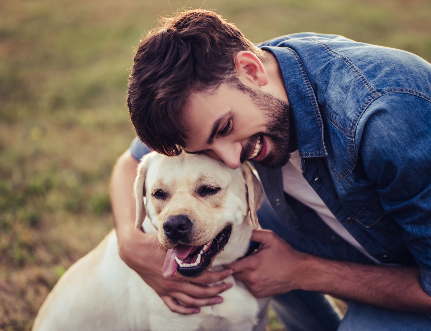 Mann mit Hund